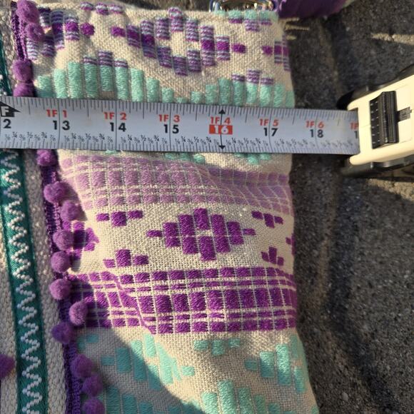 Vibrant Sequin Shoulder Bag in Purple and Gold - Picture 10 of 11